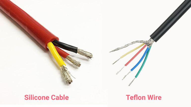 Silicone cable and Teflon Wire