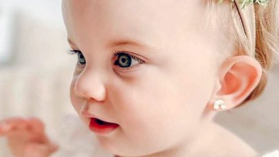 Baby Girls Diamond Earrings