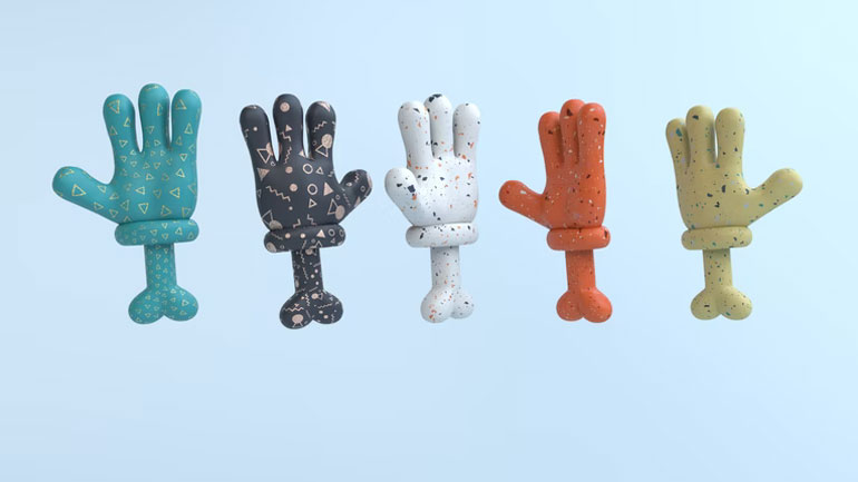 Different Color Gloves Used in Medical