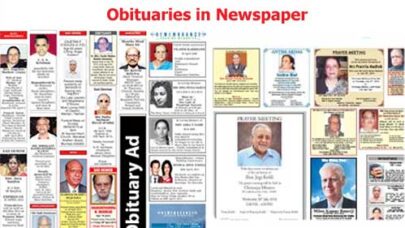 Obituaries in Newspaper
