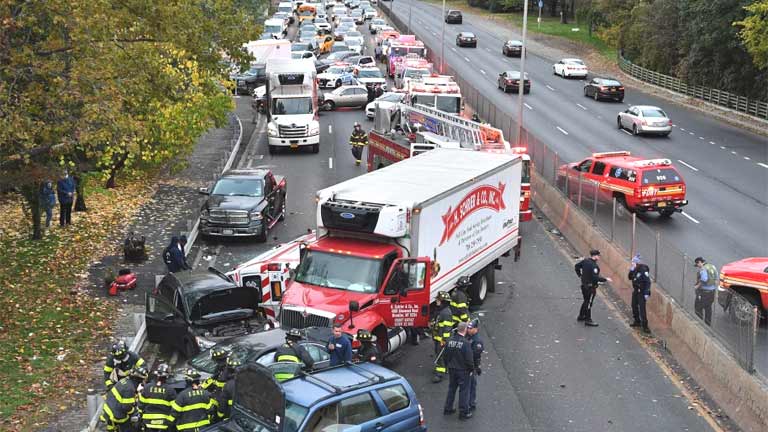 Blame When Several Vehicles Collide
