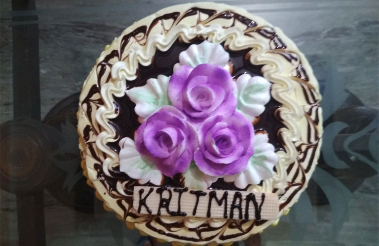 floral birthday cake