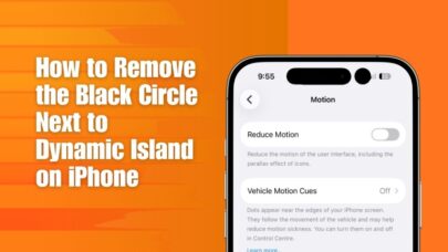 Remove Black Circle Next to Dynamic Island on iPhone