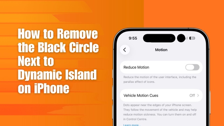 Remove Black Circle Next to Dynamic Island on iPhone